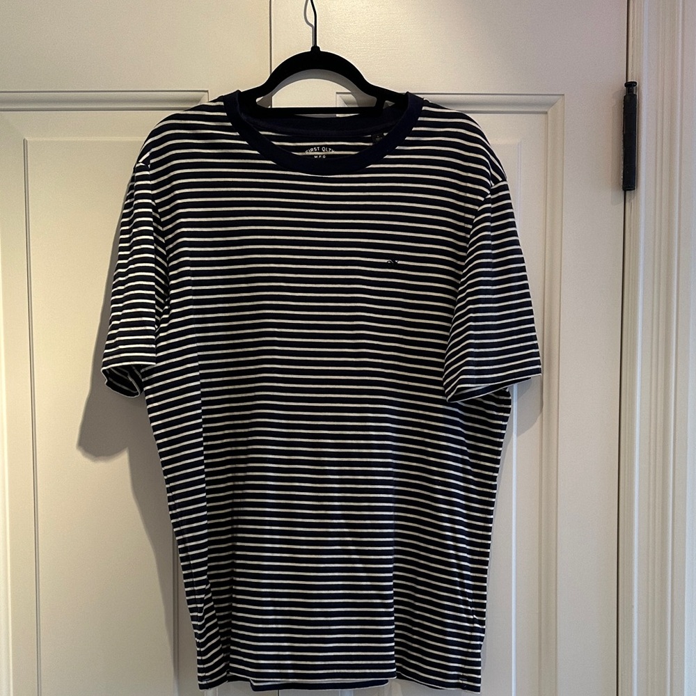 Scotch & Soda Navy and White Striped Tee